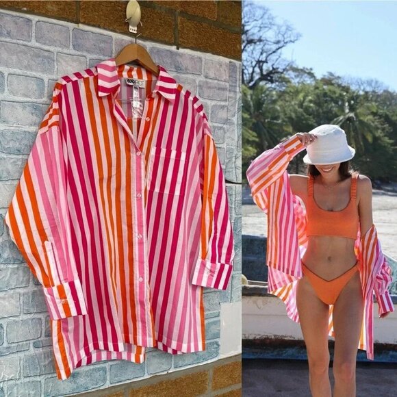 BEACH RIOT Alexa Top in Sunset Stripes S/M - Picture 1 of 11